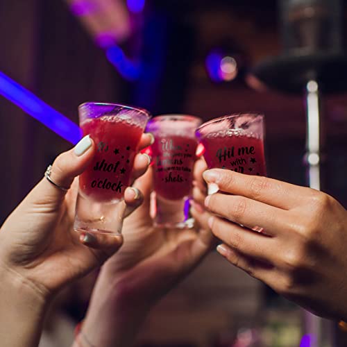 Skyley 24 Pack Funny Acrylic Shot Glasses for Parties, Reusable and Durable