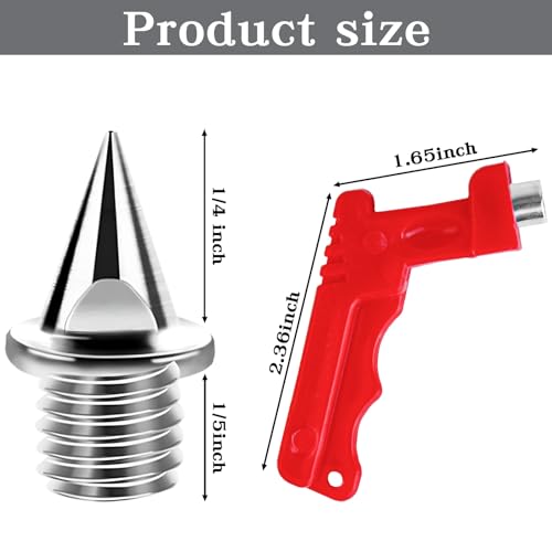 95Pcs Stainless Steel Track Spikes with Wrench - Silver
