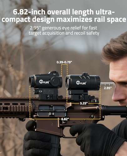 Multi Reticle Red Dot Sight with 3X Magnifier - Red Dot