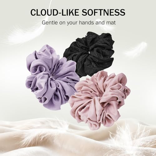 Yoga Mat Scrunchie - Stretchable Velvet Fabric - Pink