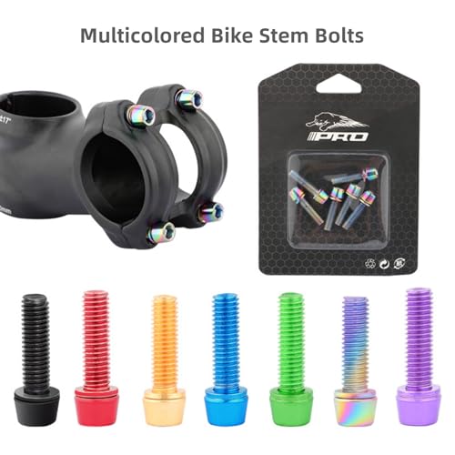 Purple Bike Stem Bolts - 6PCS M5x18mm Stainless Steel Set