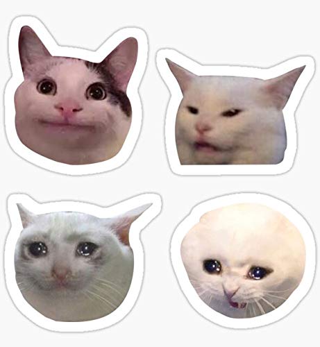 Meme Cats Stickers Pack - Waterproof Vinyl for Cars, Laptops
