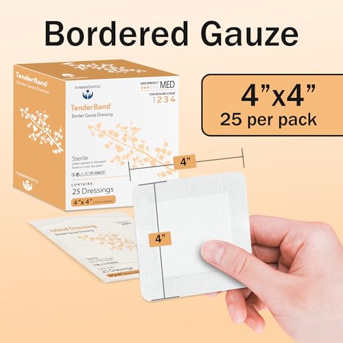 4x4 Bordered Gauze Island Dressing - 25 Wound Bandages