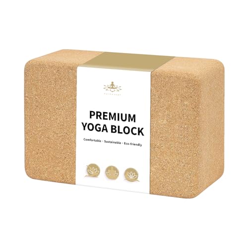 Cork Yoga Block - Eco-Friendly 9"x6"x3" Yoga Accessory