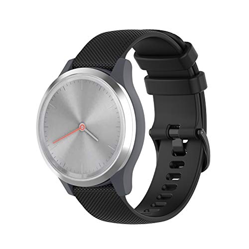 Silicone Quick Release Watch Band - 20mm Black Sports Strap