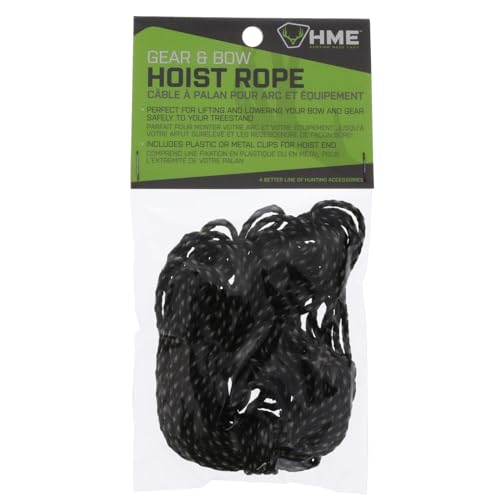 25ft Hunting Gear & Bow Hoist Rope with Heavy Duty Metal Clips