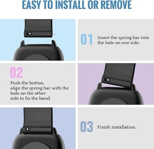E ECSEM 10-Pack Bands Compatible for Trendia TG09/TRAUSI TG08/JeeJTek TGW008 Watch Strap Classic Flexible Colorful Quick Fit Replacement Wristband for Women&Men, Multicolor Selection