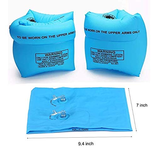 Jiareet 4-6 Pack Inflatable Water Arm Floaties for Kids & Adults - Safety Swim Bands with 3 Colors