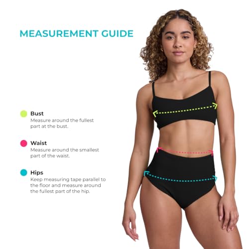 JOLYN Eryn Women's Bikini Top - Black, Small, Scoop Neck & Adjustable Sliders for Surfing & Water Sports
