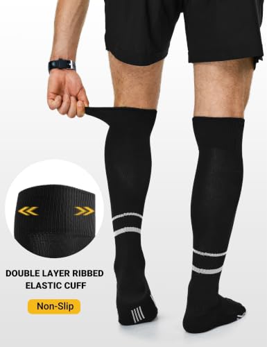 Soccer Referee Socks - Cushioned Support, Large Size, 2 Pairs