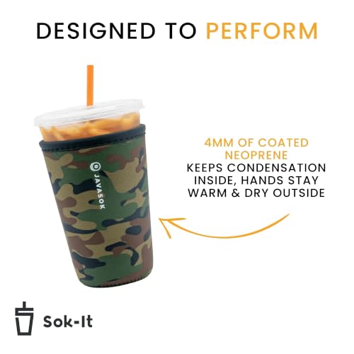 Insulated Neoprene Cup Sleeve for Iced Coffee & Soda - Boston Bruins, Large 30-32oz