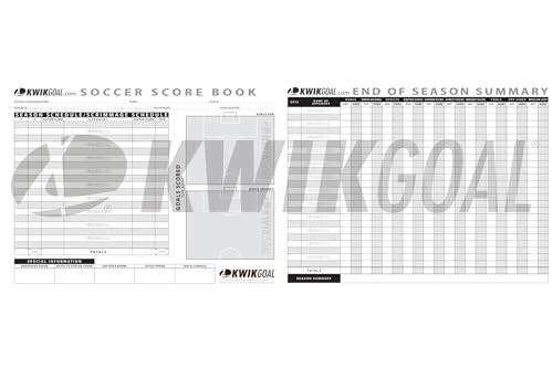 Soccer Score Book - 8.5" x 11" with Match Sheets & Stats