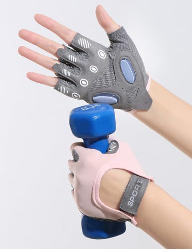 Lightweight Breathable Workout Gloves for Women - Pink Medium