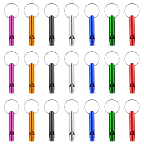 Emergency Whistle Keychain - 21 Pack Survival Whistles