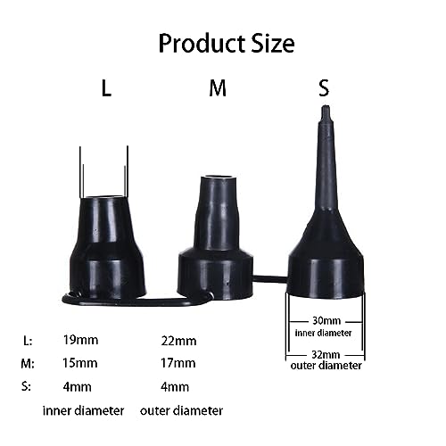Inflatable Pump Nozzle Set - 3 Sizes for Air Mattress & Toys