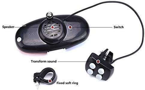 Bike Police LED Horn Light with 4 Siren Sounds & Flashing LEDs for Cycling Safety