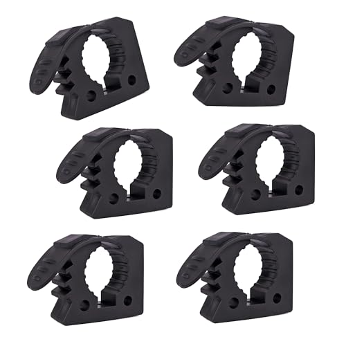 Shovel Holder Clamp Mount Kit,Truck Bed Molle Panel Mount, Shovel Mount for Roof Rack,Quick Release Mount Clamps Off Road UTV Utility Trailer Accessories Fits 1-1/7" to 1-3/7" Diameter Tools(6 Pack)