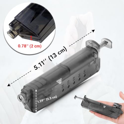 Compact 90 Round Airsoft Speed Loader with Adapter - Black
