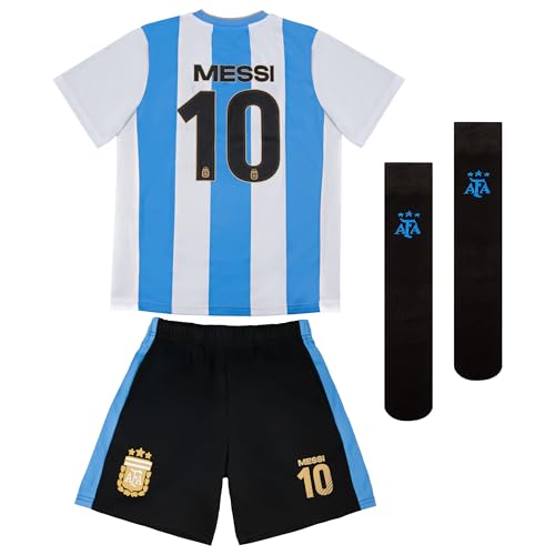 Argentina Soccer Fan Pack - 3-Piece Set with Shirt, Shorts & Socks