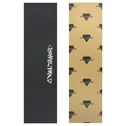 Skateboard Grip Tape - 9" x 33" Black/White - Heavy Duty Traction