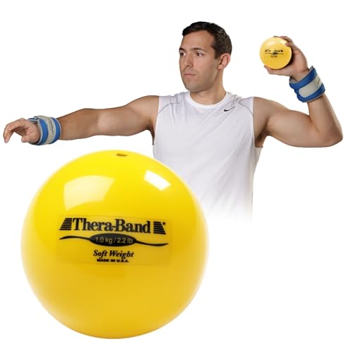 Weighted Exercise Ball - 2.2 lb Soft Medicine Ball - Yellow