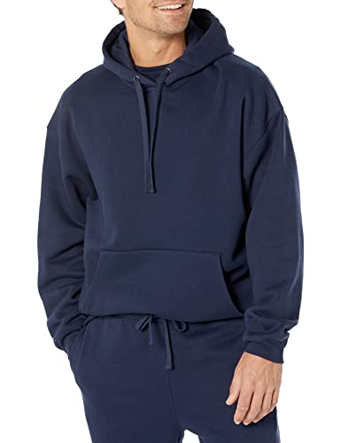 Men's Oversized-Fit Heavyweight Hooded Sweatshirt - X-Small Navy
