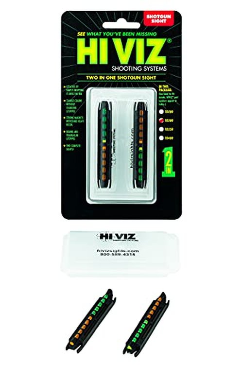 HIVIZ Model 300 Two-In-One Magnetic Base Rib Shotgun Sight Green & Orange, One Size