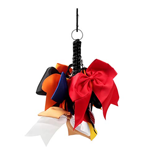 Cheer Bows Holder Keychain - Handmade Paracord - Black