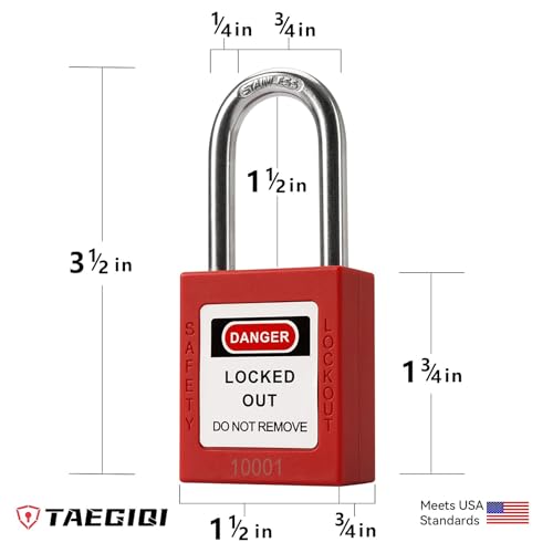 Lockout Tagout Locks Set,Loto Locks Keyed Alike,OSHA Compliant Safety Padlocks 5 pcs for Lock Out Tag Out Kits and Devices