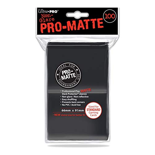 Deck Protectors - Pro-Matte Black - 100 Pack Card Sleeves
