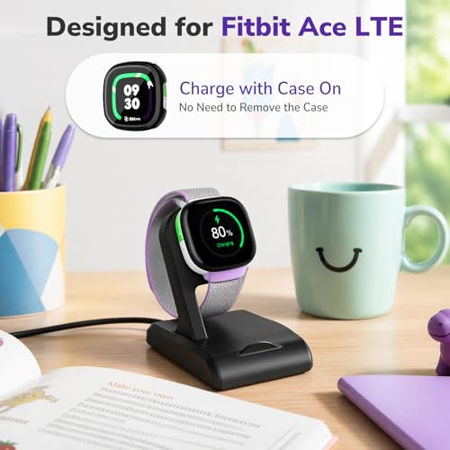 Wireless Charging Stand for Fitbit Ace LTE - Magnetic & Nightstand Compatible