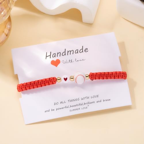 Handmade Sports Ball Bracelet - Football, Baseball, Basketball, Soccer, Rugby