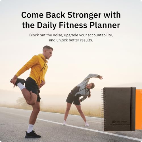 SaltWrap Daily Fitness Journal & Workout Planner 7x10 Inches - Food & Exercise Log Book