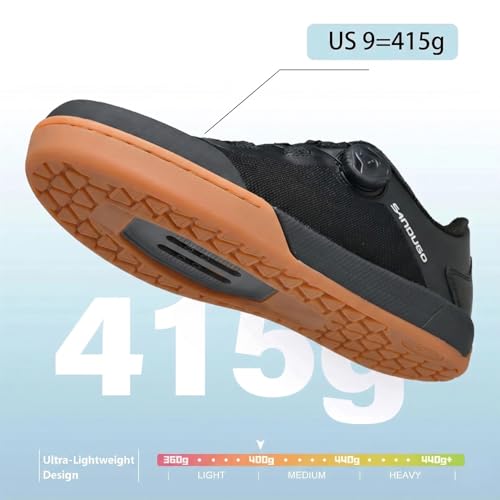 Mountain Bike Shoes with Speed Lace Dial System - Black/Gum