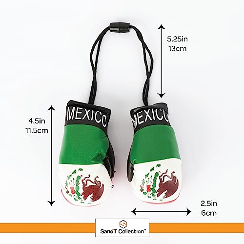 Mini Mexico Flag Boxing Gloves - Hanging Punching Pendant