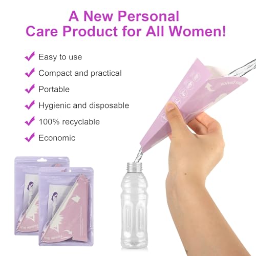 40pcs Disposable Pee Funnel for Women - Travel Urinal Device