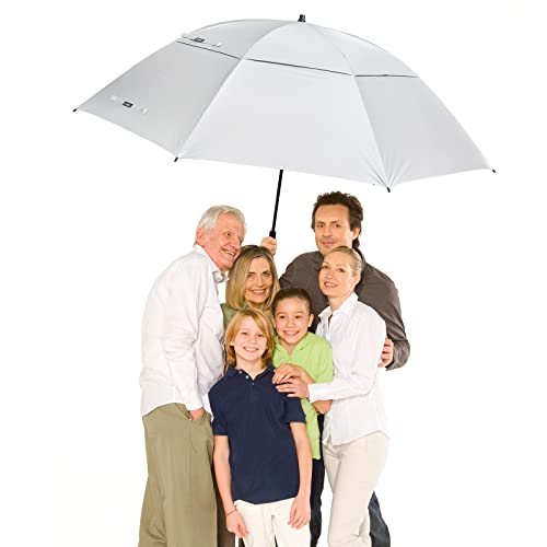 G4Free 80 Inch Double Canopy Windproof Golf Umbrella - Silver/Black