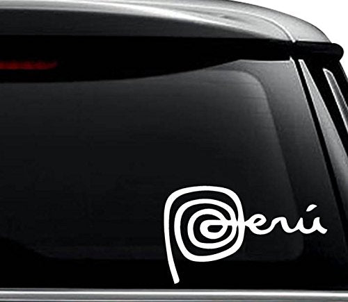 Marca Peru Decal Sticker - 6 Inch Gloss White for Laptop, Car, Wall