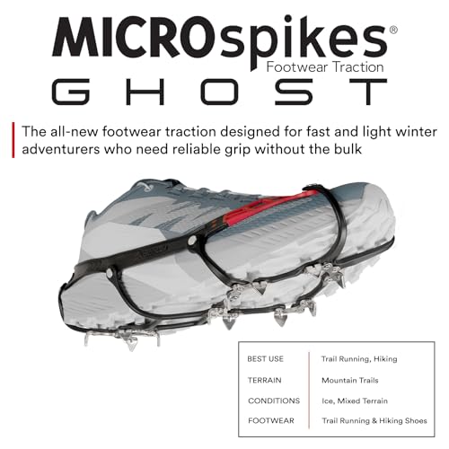 Microspikes Ghost Traction for Winter Trail Running - Lava Large