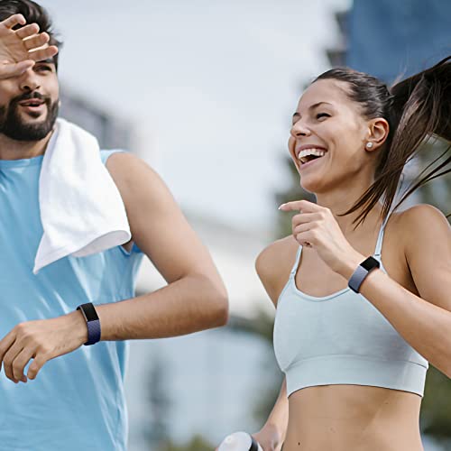 Fitbit Charge 4 Bands - 3 Pack Large (7.1"-8.7") - Black/Navy Blue/Blue Gray