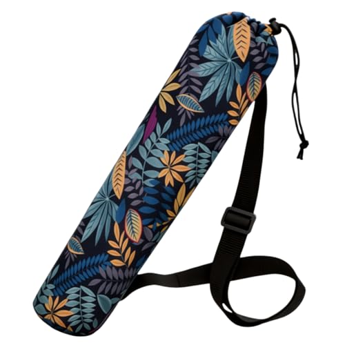 FAMJOALE 27.5in Waterproof Collapsible Hiking Pole Carry Bag - Leaf Floral Print