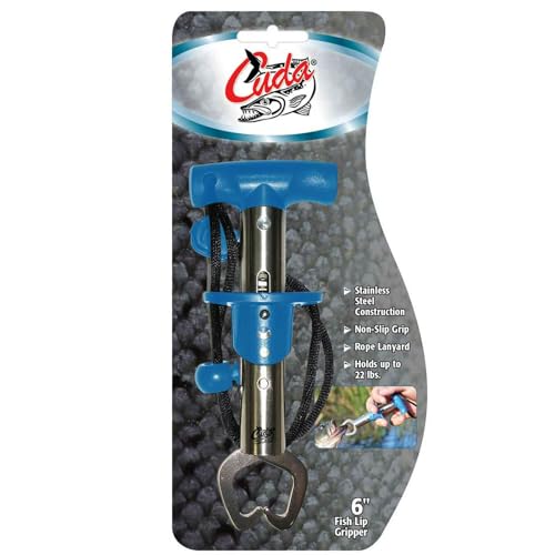 6" Fish Lip Gripper - Durable Stainless Steel Tool for Freshwater Fishing - One Size