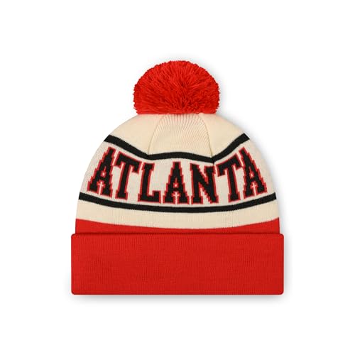 NFL Retro Team Logo Heritage Stripe Pom Beanie Hat