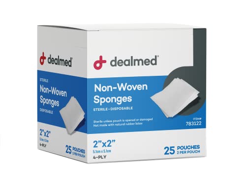 2" x 2" Sterile Gauze Pads - 4-Ply Wound Care (25 Count)