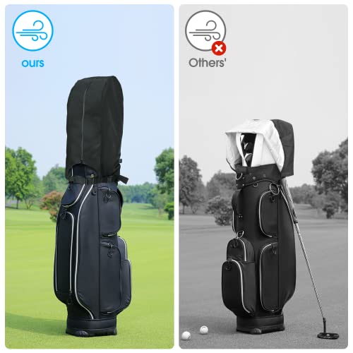 600D Waterproof Golf Bag Rain Cover for Stand & Cart Bags – Wind & Sun Resistant