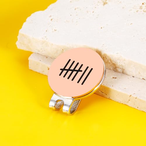 Copper Golf Ball Marker Hat Clip 7 Year Anniversary Gift for Him Her