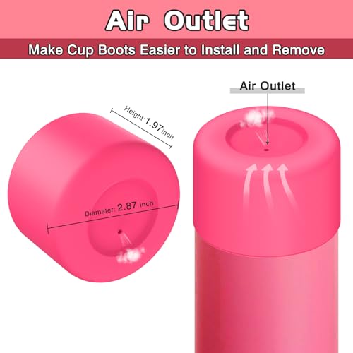 Silicone Protective Boot Sleeve for 12-24oz Hydro Flask & Stanle - Pink