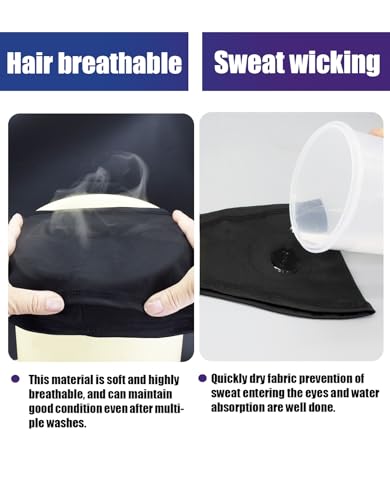Cooling Skull Wrap Headband - Black - Moisture-Wicking Sports Band