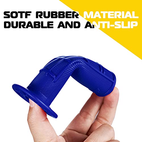 Universal 7/8'' ATV Handlebar Grips - Soft Rubber - Blue