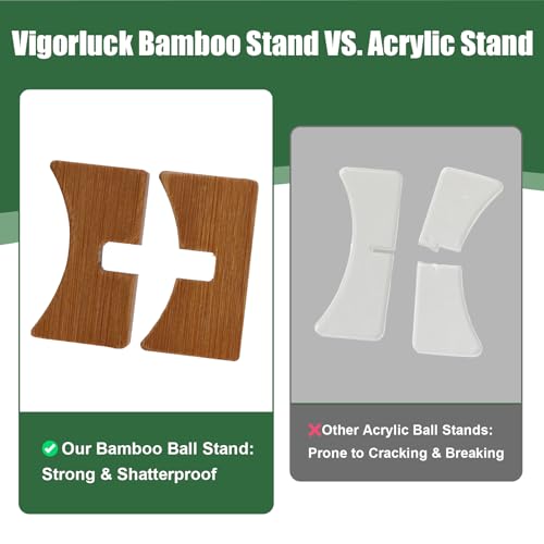 4-Pack Wooden Baseball Display Stand for Baseball & Softball